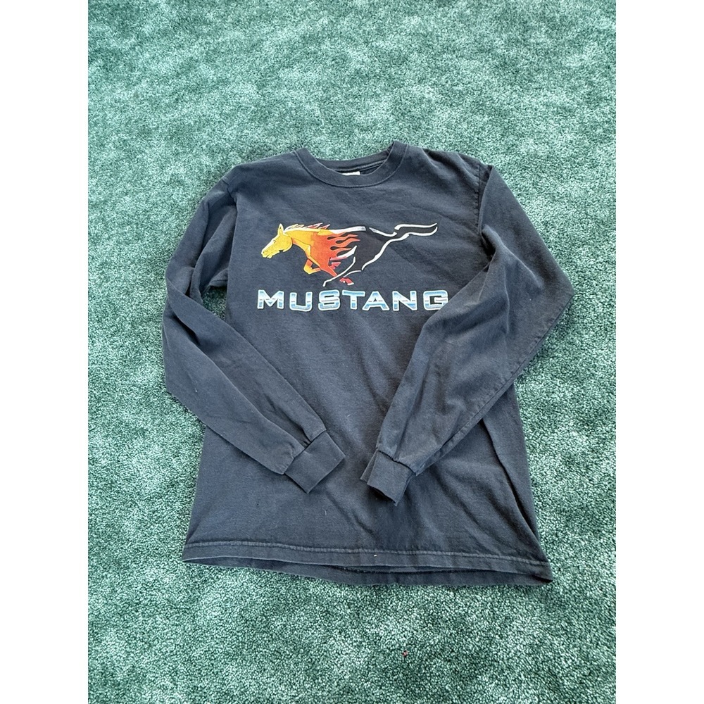 Mustang Black Anvil Long Sleeve  tshirt‎ Small Mens